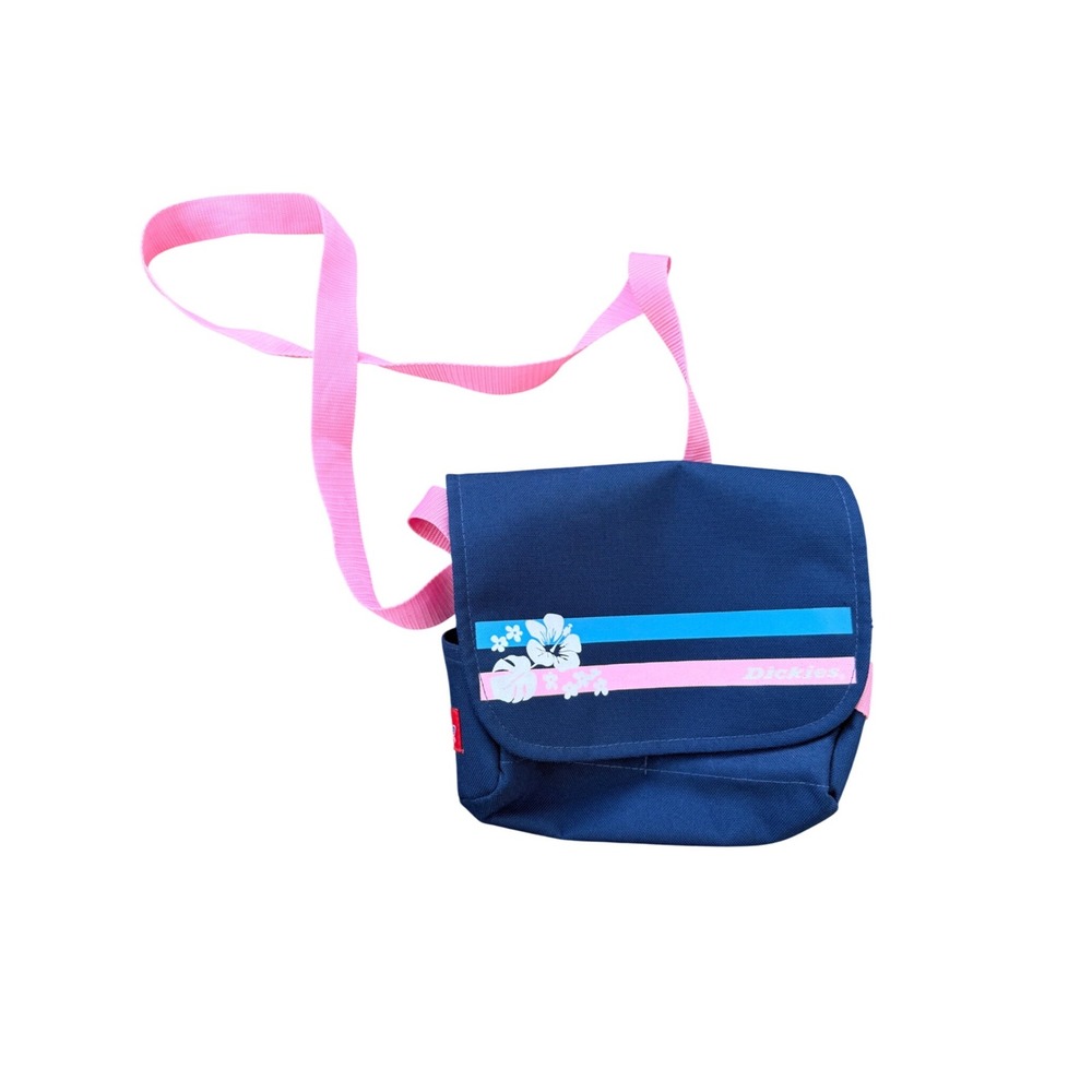 Y2K Dickies x Yak Pak Navy Blue Hibiscus Mini Messenger Crossbody Bag - Picture 1 of 7